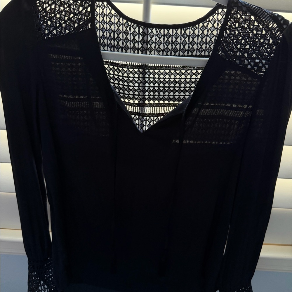 Tart Black Lace Accent Top